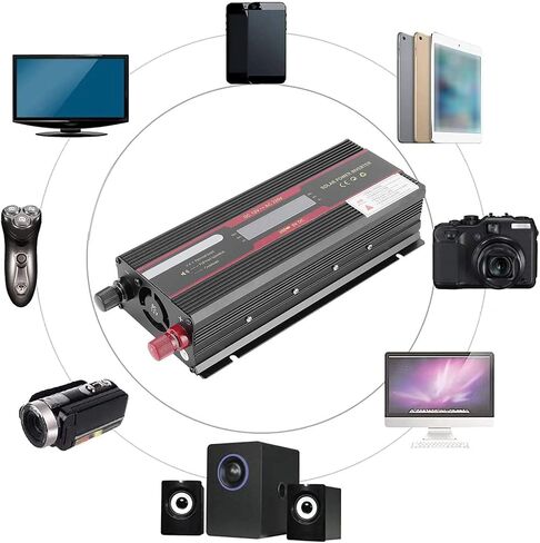 محول طاقة للسيارة من DC12V إلى AC220V 6000W مع شاشة LCD in Saudi Arabia