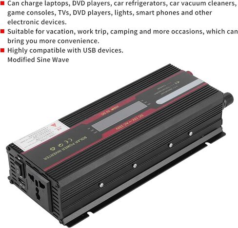 محول طاقة للسيارة من DC12V إلى AC220V 6000W مع شاشة LCD in Saudi Arabia