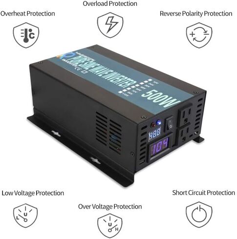 WZRELB 500W 24V 120V Pure Sine Wave Solar Power Inverter With Remote Control Switch in Saudi Arabia