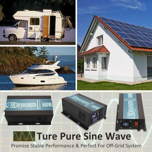 WZRELB 500W 24V 120V Pure Sine Wave Solar Power Inverter With Remote Control Switch in Saudi Arabia
