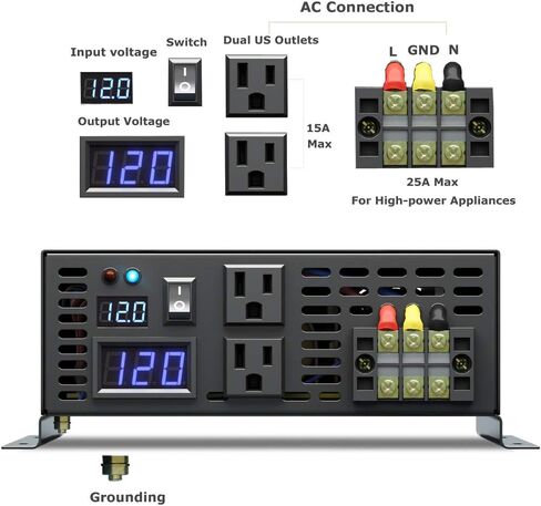 WZRELB 500W 24V 120V Pure Sine Wave Solar Power Inverter With Remote Control Switch in Saudi Arabia