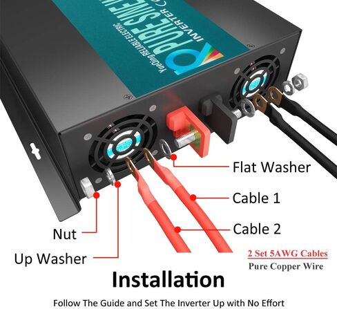 WZRELB 500W 24V 120V Pure Sine Wave Solar Power Inverter With Remote Control Switch in Saudi Arabia