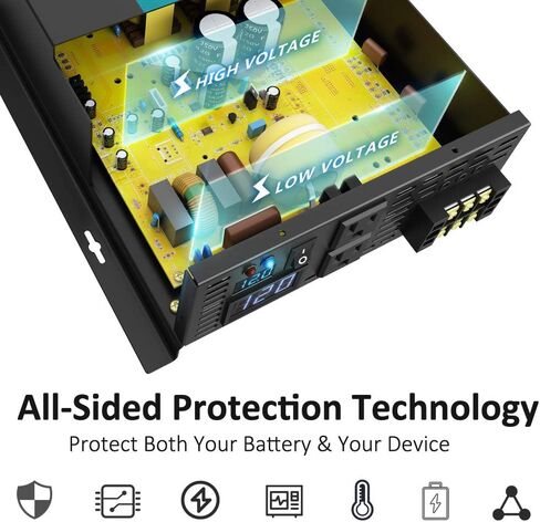 WZRELB 500W 24V 120V Pure Sine Wave Solar Power Inverter With Remote Control Switch in Saudi Arabia