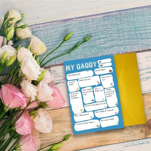 UUEFKTN Cute Daddy Birthday Card, Funny Birthday Gift Dad Husband, Dad Birthday Gift from son daughter, Dad Birthday Gift Ideas, Funny Fathers Day Card, Best Daddy Toddler Children DIY Card in Saudi Arabia
