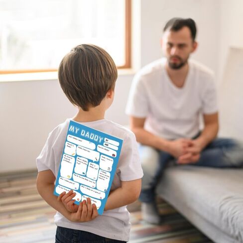 UUEFKTN Cute Daddy Birthday Card, Funny Birthday Gift Dad Husband, Dad Birthday Gift from son daughter, Dad Birthday Gift Ideas, Funny Fathers Day Card, Best Daddy Toddler Children DIY Card in Saudi Arabia