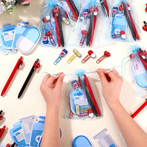 24 Sets Nurse Gift Appreciation Gift Set, Includes 24 Nurse Pens 24 Sticky Notes 24 Bookmarks and 24 Bags for Nurses Week Gifts Hospital School Nurse Supplies in Saudi Arabia