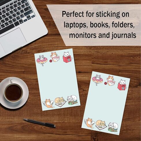 Cute Kawaii Cat Sticky to Do List | Cat Humor Notebook Notepad Note Card for Cat Lover Gift| 50 Pages 4x6" in Kuwait