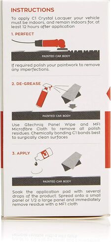 Gtechniq - C1 Crystal Lacquer - طلاء متين بمتانة تتراوح من 3 إلى 5 سنوات؛ مقاومة ممتازة للعلامات الدوامة مع لمسة نهائية شفافة تمامًا؛ احتفاظ وحماية رائعة لللمعان (50 ملليلتر) in Kuwait
