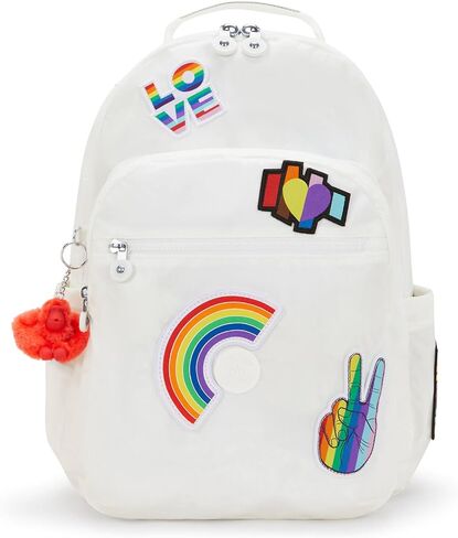 Kipling Seoul Large Pride 15" Laptop Backpack Alabaster Patch in Saudi Arabia