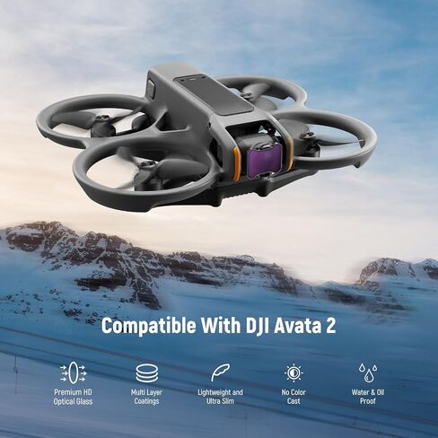 مجموعة مرشحات NEEWER Snap On ND&UV&CPL متوافقة مع DJI Avata 2، 6 عبوات من مرشحات الأشعة فوق البنفسجية وفلتر CPL ومرشحات الكثافة المحايدة، ND8 ND16 ND32 ND64، إطار نحيف للغاية وزجاج HD مطلي مزدوج الجوانب in Kuwait