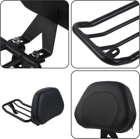 مسند الظهر سيسي بار متوافق مع كاواساكي فولكان S 650 VN EN VN650 2015-2023 رف أمتعة خلفي للدراجة النارية من الفولاذ الأسود in Kuwait
