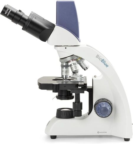 AmScope BioBlue Binocular Portable Compound Digital Microscope with 5MP Integrated Digital Camera - BB4267 in Saudi Arabia