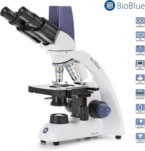 AmScope BioBlue Binocular Portable Compound Digital Microscope with 5MP Integrated Digital Camera - BB4267 in Saudi Arabia