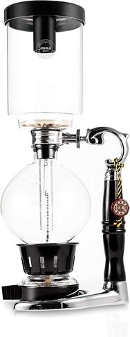YAMA Glass 3 Cup Tabletop Siphon Gravity Coffee Maker with Alcohol Burner in Saudi Arabia