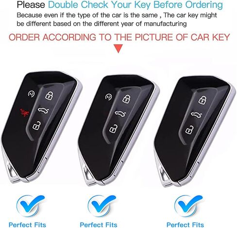 for VW Key Fob Cover Key Shell Case Compatible with Volkswagen ID.4 Golf 8 MK8 GTI ID.3 Seat Leon MK4 Skoda Octavia in Saudi Arabia