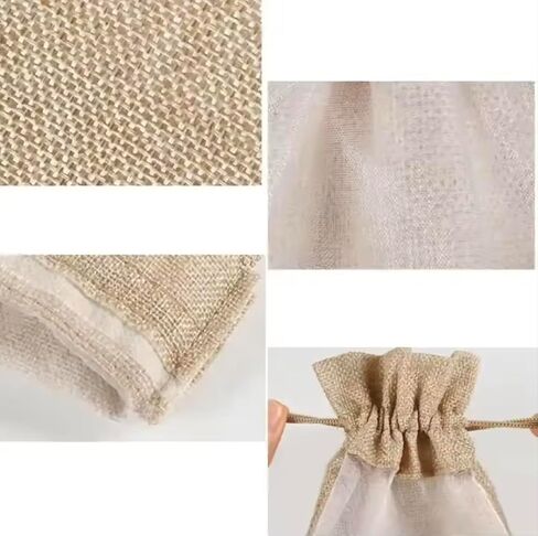 أكياس هدايا Wanna Wobba Burlap Jute Wine مع رباط ونافذة أمامية شفافة من السيلوفان، مجموعة من 12 قطعة، قماش هسي قابل لإعادة الاستخدام لزجاجة النبيذ لقضاء العطلات وحفلات الزفاف وأعياد الميلاد وحفلات الخطوبة والدفء المنزلي in Saudi Arabia