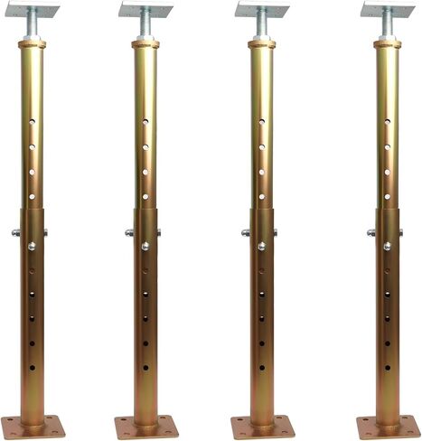 4 PCS Basement Floor Jack 19"- 36"(1'7"-3’), Adjustable Floor Joist Jack House Jack Post, 4400 lbs Height Capacity(Each), Telescoping Jack for Temporary Support for Leveling,Galvanized in Saudi Arabia
