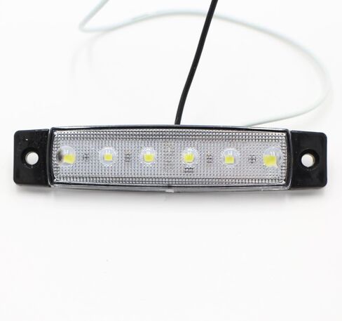 TMH (عبوة من 20) 20 قطعة 3.8 بوصة 6 مصابيح LED للعلامات الجانبية البيضاء، مصابيح علامة للمقطورة، مصباح علامة الجانب الخلفي، مصابيح علامة LED للشاحنات، علامة الكابينة، ضوء علامة RV in Kuwait