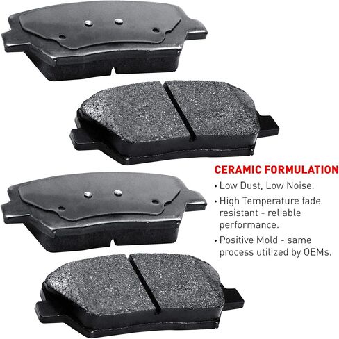 R1 Concepts Front Brakes and Rotors Kit |Front Brake Pads| Brake Rotors and Pads| Ceramic Brake Pads and Rotors |fits 2011-2019 Ford Fiesta in Kuwait