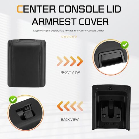ILONPA Black Center Console Lid Cover Armrest Box Cover Kit w/Latch Compatible with 2004 2005 2006 2007 2008 Ford F150 Replaces 5L3Z1506024AAD in Saudi Arabia