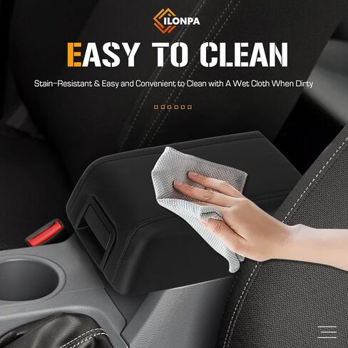 ILONPA Black Center Console Lid Cover Armrest Box Cover Kit w/Latch Compatible with 2004 2005 2006 2007 2008 Ford F150 Replaces 5L3Z1506024AAD in Saudi Arabia