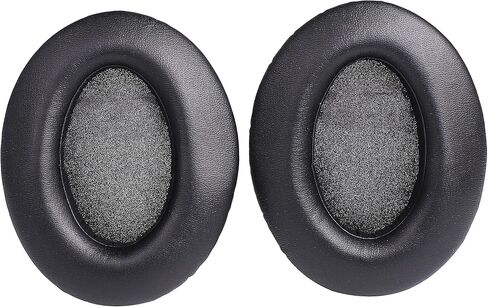 Replacement Earpads Headsets Earbuds Ear Muffs Ear Cups Ear Cover & Acoustic Foam Compatible with Sennheiser HD515,HD555,HD595,HD579,HD598,PC360,HD518 Headphones Protein Leather Black in Saudi Arabia