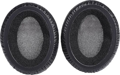 Replacement Earpads Headsets Earbuds Ear Muffs Ear Cups Ear Cover & Acoustic Foam Compatible with Sennheiser HD515,HD555,HD595,HD579,HD598,PC360,HD518 Headphones Protein Leather Black in Saudi Arabia