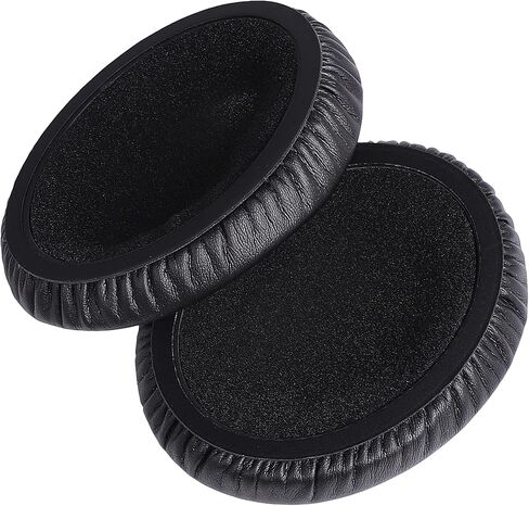 Replacement Earpads Headsets Earbuds Ear Muffs Ear Cups Ear Cover & Acoustic Foam Compatible with Sennheiser HD515,HD555,HD595,HD579,HD598,PC360,HD518 Headphones Protein Leather Black in Saudi Arabia