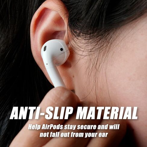 DamonLight (Fit in The case) Airpods Earpods Covers Anti-Slip Silicone Soft Sport Covers Accessories for AirPods Earbud AirPods Ear Tips 2 Pairs (White) in Kuwait