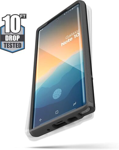 Encased Galaxy Note 10 Belt Clip Protective Holster Case (2019 Rebel Armor) Heavy Duty Rugged Full Body Cover w/Holder for Samsung Note 10 (Black) in Saudi Arabia