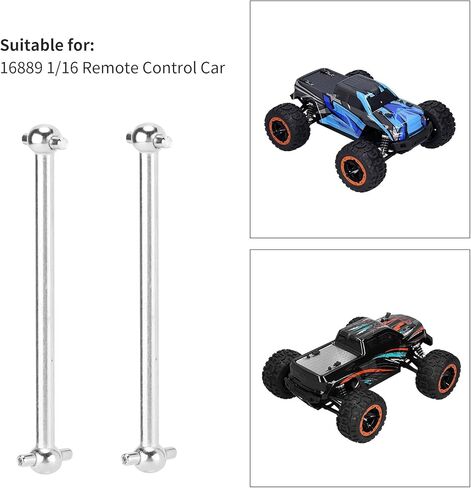 2 قطعة RC المعدنية الخلفية Dogbones محرك رمح، كعب محور العجلة متوافق مع wltoys 16889 1/16 RC سيارة، M16106 التحكم عن بعد قطع غيار السيارات ترقية in Saudi Arabia