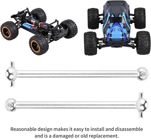 2 قطعة RC المعدنية الخلفية Dogbones محرك رمح، كعب محور العجلة متوافق مع wltoys 16889 1/16 RC سيارة، M16106 التحكم عن بعد قطع غيار السيارات ترقية in Saudi Arabia