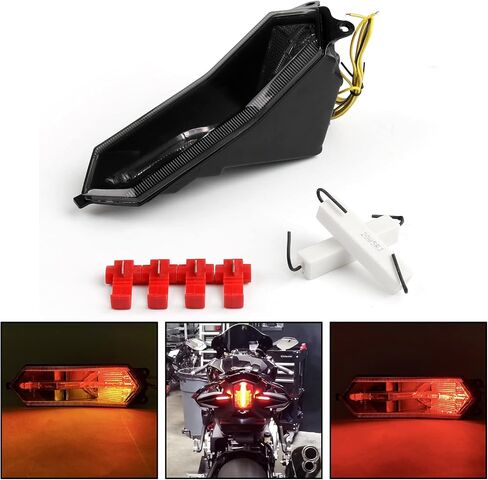 LED Tail Brake Lights Turn Signal Integrated Compatible with YZF R6 2017-2022,YZF R1 R1S R1M 2015-2022,YZF R7 2022-2023 (Smoke) in Saudi Arabia