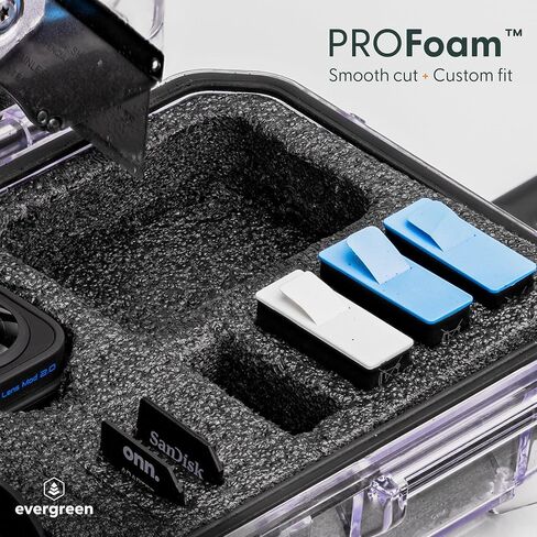 Evergreen ToughBox Tech Organizer – For Camera, Cables, Hard Drives, Compatible with GoPro etc. (Medium, PROFoam, Black) in Saudi Arabia
