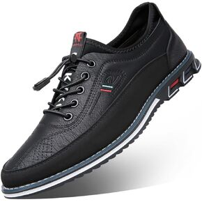 Veslexth Men Casual Business Shoes Slip-on Adjustable Loafers Driving Working Walking Party Formal Oxfords