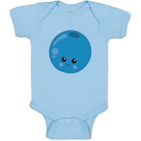 Custom Boy & Girl Baby Bodysuit Blueberry Funny Cotton Baby Clothes Light Blue Design Only Newborn