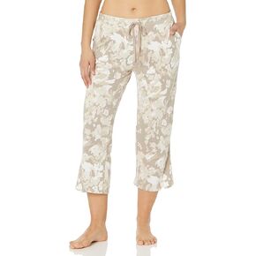 N Natori Women's Floral Camo-Printed Mirage Crop Pant 23" Inseam