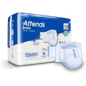 Attends Care Advanced Adult Incontinence Brief M Heavy Absorbency Contoured, DDP20, 24 Ct