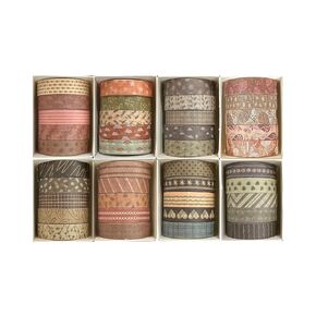 Scrapbook Washi Craft Tape Set as Scrapbook Junk Journal Supplies，Decorative Scrapbooking Scotch Washi Tape Bulk Stickers for Journaling Crafting Supplies， Washi Tape as Craft Scrapbooking Supplies1