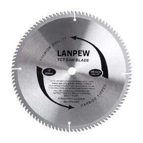 Saw Blade,Carbide Tooth Saw Blade,TCG Teeth 10 in for Aluminum Saw Blade,Non-Ferrous Metals,Circular Ferrous Cutting&Wood (10"-5/8"-80T-Thickening)