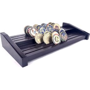 6 Rows Challenge Coin Display Stand Military Coin Holder Coin Display Case Holds 48-54 Coins