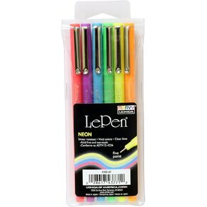 UCHIDA 4300-6F 6 Piece Le Neon Pen, Set
