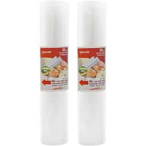 Creation Core Kitchen Commercial Grade Food Storage Saver Vacuum Sealer Bags Roll(5PCS Set)