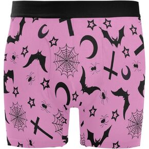 Men's Boxer Briefs Soft Comfort Breathable 4 Inch Inseam Underwear with Fly