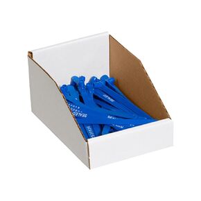 Aviditi Corrugated Cardboard Storage Bins, 6"x 9"x 4 1/2", White, Pack of 25, for Warehouse, Garage and Home Organization