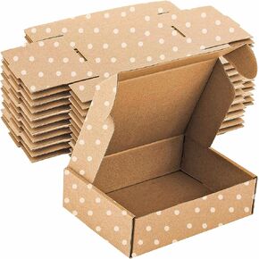 25 Pack Small Shipping Boxes for Business, Corrugated Small Cardboard Boxes for Shipping, Recyclable Packaging Boxes, Mailer, Gift Packing, Crafts Packing, Jewelry Boxes Shipping(4" x 4" x 2")