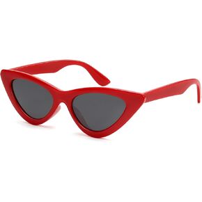 Cat Eye Sunglasses for Women Vintage Retro Narrow Cateye Frame Trendy Sun Glasses