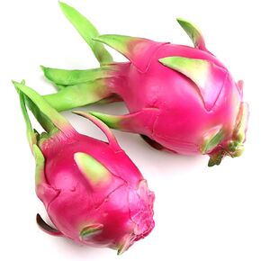 Artificial Dragonfruit Decor | 2 Pack | Faux Fruit Decor | Fake Fruit | Lifelike Realistic Decorative Fruit | Kitchen Decoration | Faux Fruit Bowl Accessories