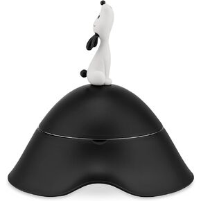 Alessi AMMI19 B Lula' Dog Bowl, Black, Black
