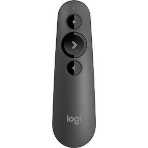 Logitech R500 Laser Presentation Remote Clicker with Dual Connectivity Bluetooth or USB for Powerpoint, Keynote, Google Slides, Wireless Presenter (Renewed)